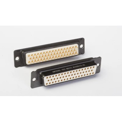 Amphenol India M24308 62 Way Straight 2.29 mm Pitch Panel Mount D-Sub Connector with 4 to 40 Screw Lock Female M24308/23-70F