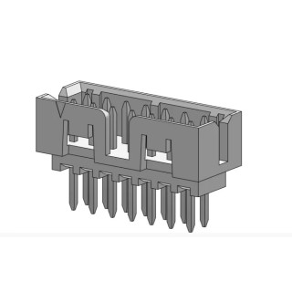 Molex Milli-Grid Series Vertical Through Hole PCB Header 14 Contacts 2mm Pitch 2 Row Shrouded 878311411