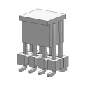 Molex C-Grid Series Vertical Surface Pin Header, 8 Contacts, 2.54 mm Pitch, 2 Row, Unshrouded 879200830