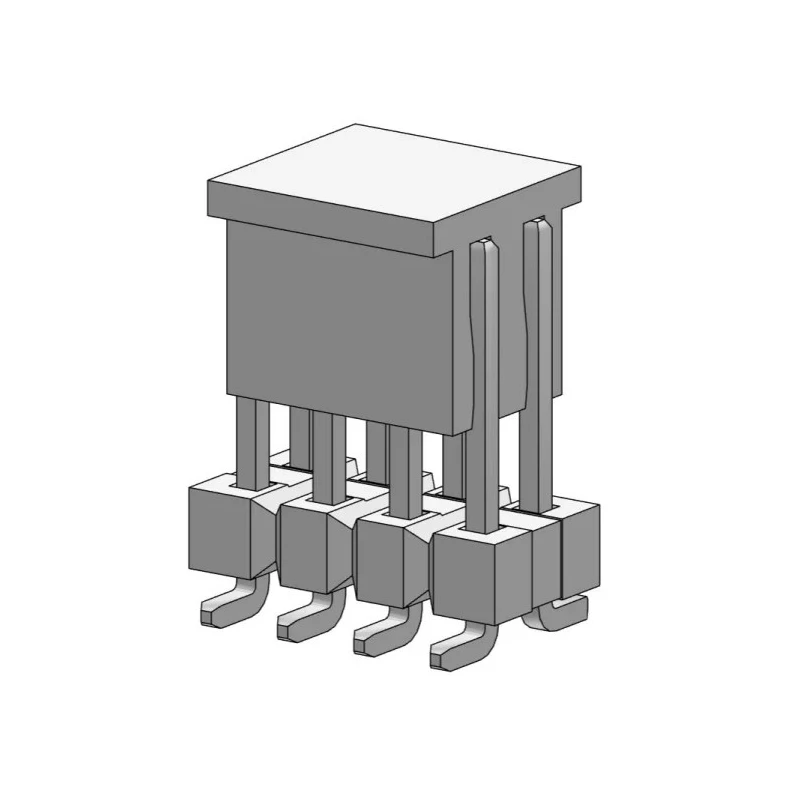Molex C-Grid Series Vertical Surface Pin Header, 8 Contacts, 2.54 mm Pitch, 2 Row, Unshrouded 879200830