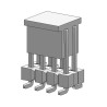 Molex C-Grid Series Vertical Surface Pin Header, 8 Contacts, 2.54 mm Pitch, 2 Row, Unshrouded 879200830