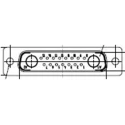 FCT from Molex 172704 15 Way Straight Rear Panel D-Sub Connector Male 2.84 mm Pitch with Panel FM17W2PA-K120 / 1727040017