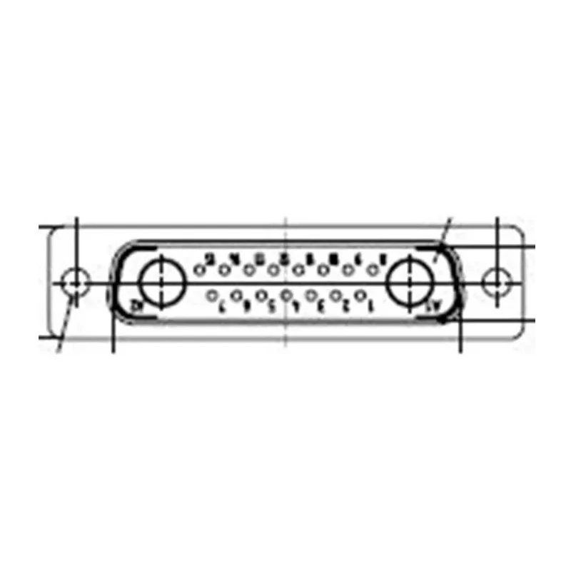 FCT from Molex 172704 15 Way Straight Rear Panel D-Sub Connector Male 2.84 mm Pitch with Panel FM17W2PA-K120 / 1727040017