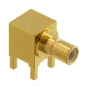 Molex 73404 Series Through Hole Female SMB Coaxial Connector 75 Ω, Right Angle Body, Gold Plated 731000259