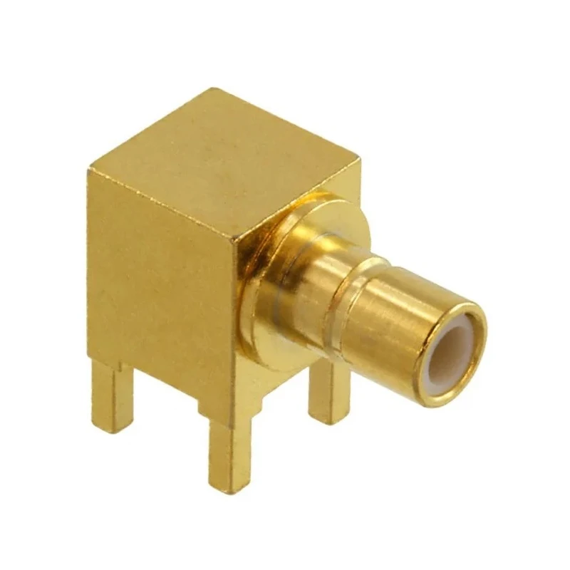 Molex 73404 Series Through Hole Female SMB Coaxial Connector 75 Ω, Right Angle Body, Gold Plated 731000259
