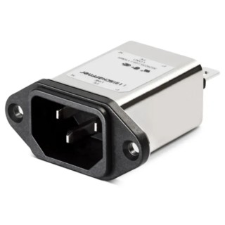 Schaffner FN9222R-6-06 250V AC 6A Flange IEC Filter Male Connector Faston Termination FN9222R-6-06