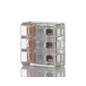 WAGO 221 Series Lever Connector, 3-Way, 12AWG to 24AWG Wire, 32A Current, 450V Voltage, Spring Cage Termination 221-413