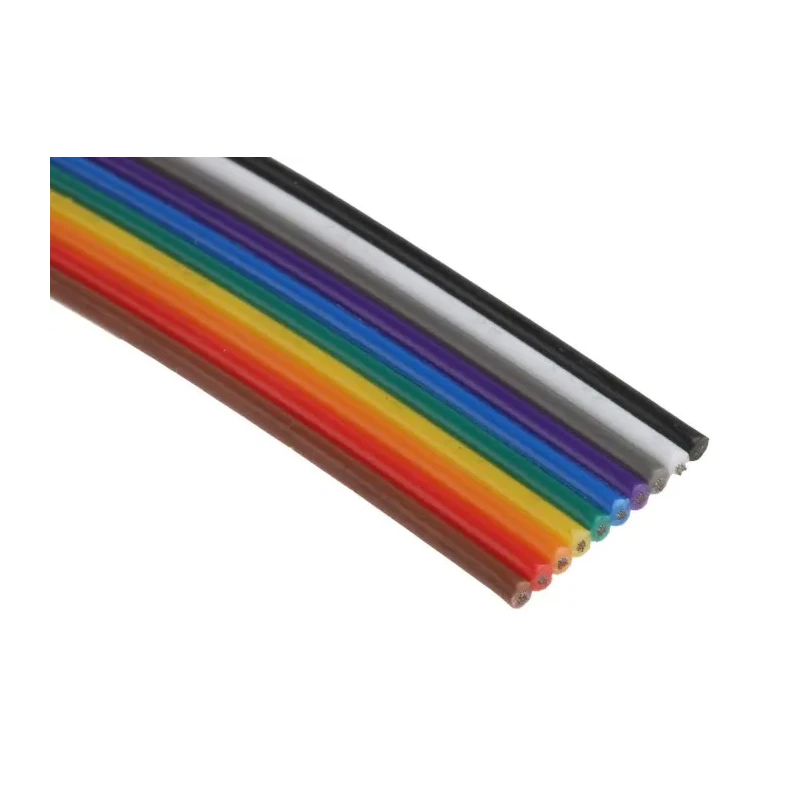 NEUTRAL Ribbon Cable Flat 1.27 mm Pitch 10 Way 25 m Length 300V Tin Copper Wire 26AWG 214-0677