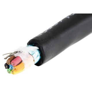 Alpha Wire Xtra-Guard 4 Performance Cable Control Cable 6 Cores 0.81mm² 18 AWG Screened 300V Thermoplastic 45386 BK005