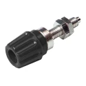 Hirschmann Test & Measurement Black 63A Binding Post Brass Contacts Nickel Plated 2.6mm Hole Diameter 930117100
