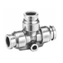 SMC KQG2 Series Pneumatic Push-In Fitting Male/Female 3.2mm Tube Connection, 150°C Operating Temperature 