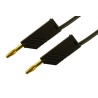 Hirschmann Test & Measurement Connector Test Lead 32A, 30 V ac, 60V dc, Black, 250 mm Lead Length 934059700