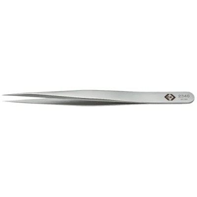CK Stainless Steel Fine Sharp Straight ESD Safe Tweezer 110mm T2340
