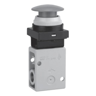 SMC Push Button Mushroom Pneumatic Manual Control Valve VM200 Series Rc NPT R 1/4 1 Mpa Max Pressure Green VM230-02-30GA