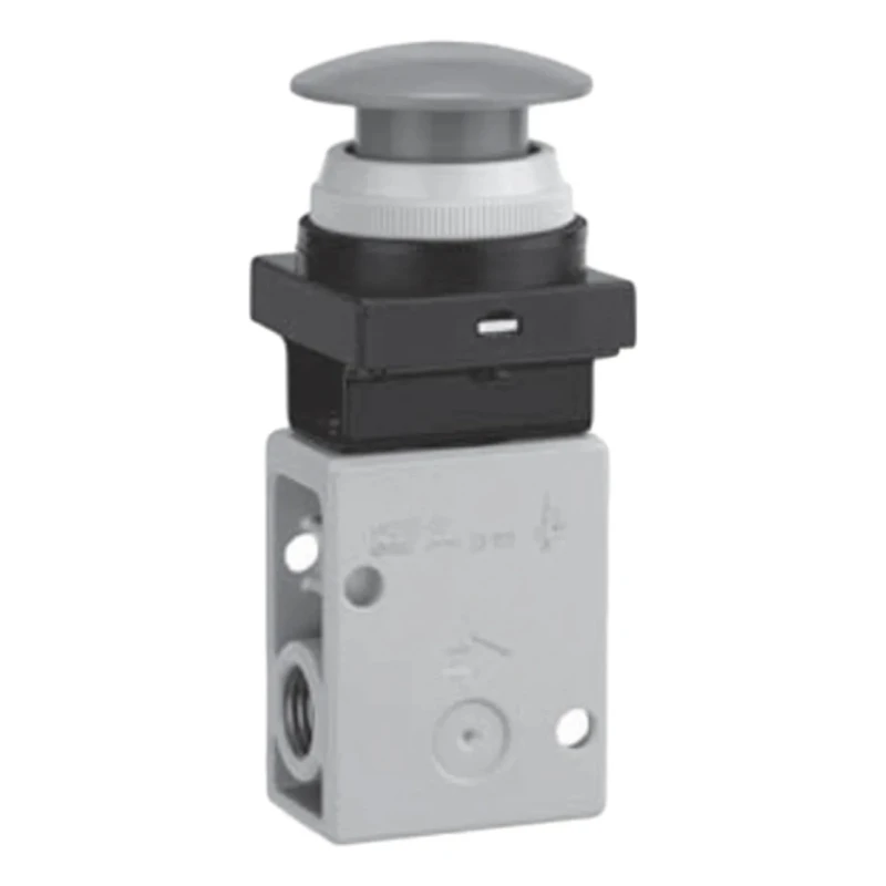 SMC Push Button Mushroom Pneumatic Manual Control Valve VM200 Series Rc NPT R 1/4 1 Mpa Max Pressure Green VM230-02-30GA