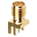 Cinch 142 Series Coaxial Connector Edge Female SMA 50 Ω Straight Body Solder 142-0711-841