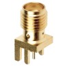 Cinch 142 Series Coaxial Connector Edge Female SMA 50 Ω Straight Body Solder 142-0711-841
