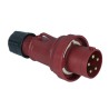 RS PRO Industrial Power Connector Red Cable Mount Straight, Rated 63A, 380V, 415V IP67 IP Rating IP67