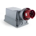 RS PRO Industrial Power Connector IP67 Red Wall Mount Straight 125A 380V 415V IP67