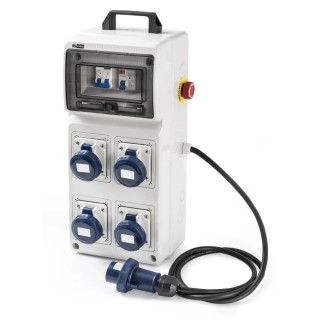 RS PRO Industrial Power Connector 2P+T 16A 230V IP65 Grey IP65