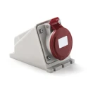 RS PRO Wall Mount Industrial Power Connector 3P+T 32A 415V Polyamide 6 IP44 Red IP44