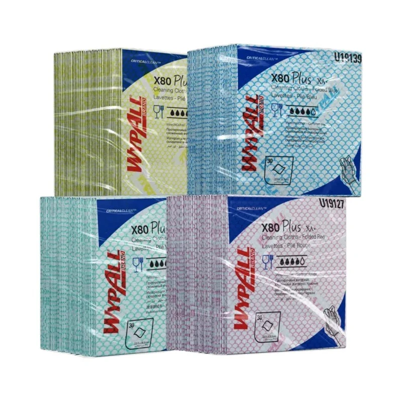WYPALL X80 Plus Critical Clean™ Blue Cloths for Industrial Cleaning Dry Use 355 x 335 mm Model 19139