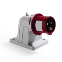 RS PRO Industrial Power Connector Panel Mount Straight Male Red 32A 380V 415V IP44 IP44