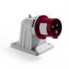 RS PRO Industrial Power Connector Panel Mount Straight Male Red 32A 380V 415V IP44 IP44