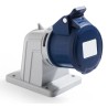 RS PRO Panel Mount Industrial Power Connector 32A 250V IP44 Blue 2P+T IP44