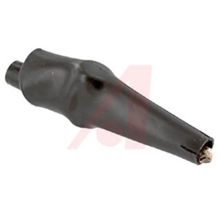 Mueller Electric Black Crocodile Clip with Beryllium Copper Alloy Contact 10A Insulated BU-63C-0