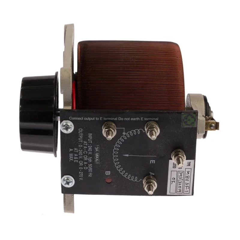 RS PRO Variac Transformer, 1 Output, 1 Phase, 720 VA Power, 240 V Primary, 0 to 270 V Secondary, Manual Operation 890-2777