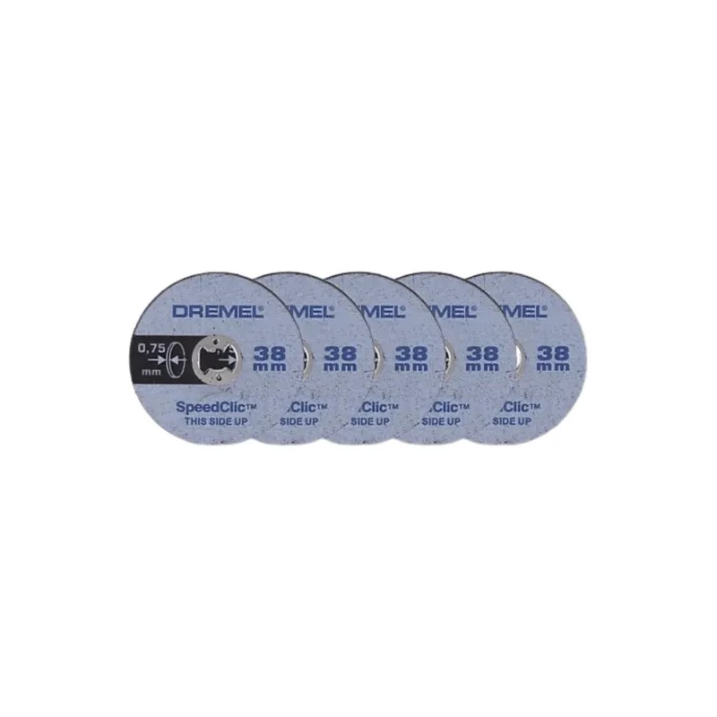 Dremel Multitool Accessory EZ SpeedClic 3.2mm Shank Diameter Cutting Discs 14mm Max Working Depth 5-Piece 2615S409JB