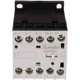 Lovato BG Contactor 3-Pole, 9 A Contact Current, 4 kW Power Rating, 230V AC Coil, 600V AC Contact Voltage 11BG0910A230