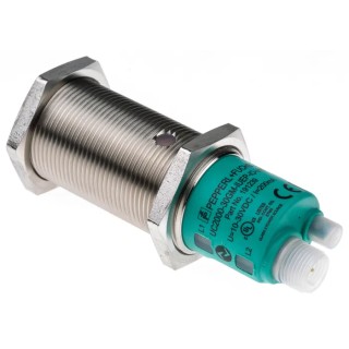 Pepperl + Fuchs Threaded Barrel Ultrasonic Proximity Sensor M30 x 1.5 2000 mm 200mA IO-Link 3V UC2000-30GM-IUEP-IO-V15