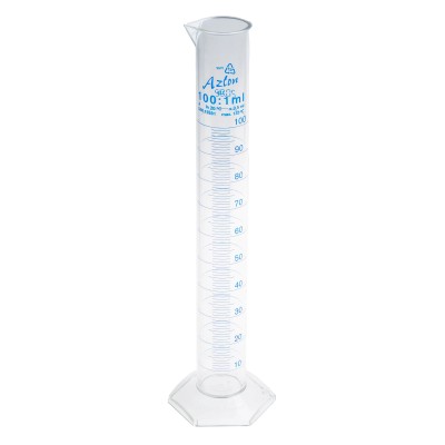RS PRO Polymethylpentene Measuring Cylinder 100ml 250mm Length 891-9993