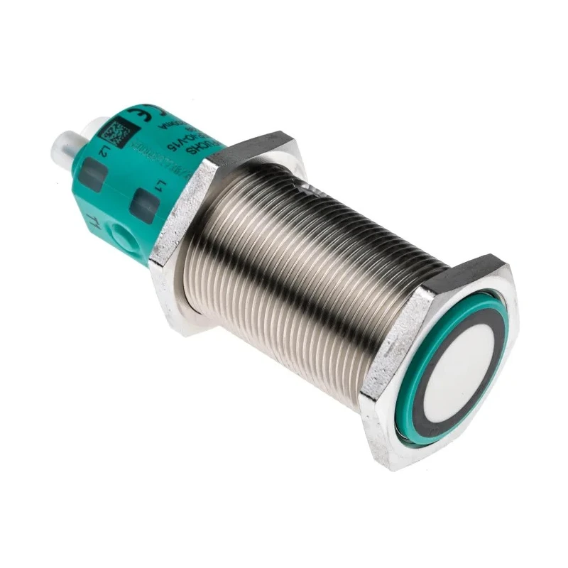 Pepperl + Fuchs Threaded Barrel Ultrasonic Proximity Sensor M30 x 1.5 2000 mm 200mA IO-Link 3V UC2000-30GM-IUEP-IO-V15