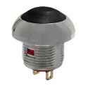 RS PRO Miniature Push Button Switch Momentary Screw Mount 13.6 mm Cutout SPST Black LED IP67 50V dc 250V ac 891-9839