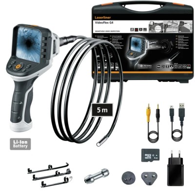 Laserliner 9 mm Probe Inspection Camera Kit 5000 mm Probe Length 640 x 480 pixel Resolution LED Illumination 092.943A