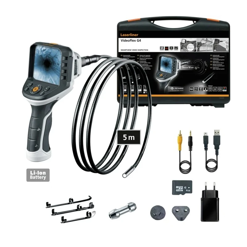 Laserliner 9 mm Probe Inspection Camera Kit 5000 mm Probe Length 640 x 480 pixel Resolution LED Illumination 092.943A