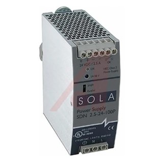 SolaHD SDN-P Switched Mode DIN Rail Power Supply, 1 Phase AC/DC Input 85-264V, Output 28.5V DC 2.5A 60W SDN2.5-24-100P
