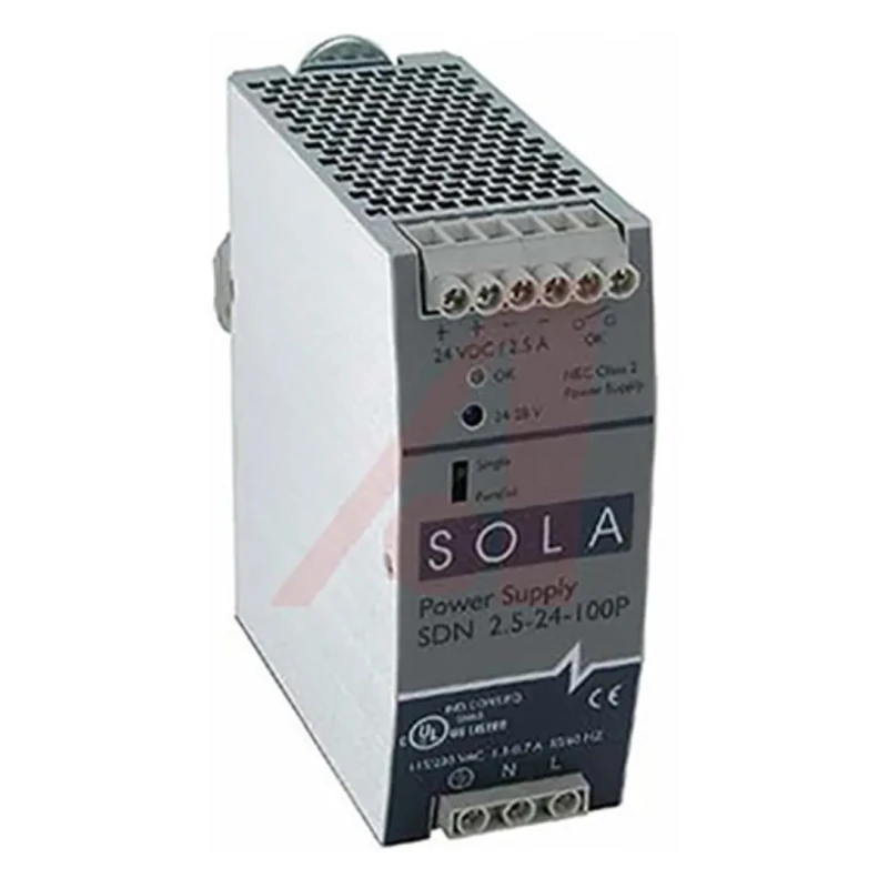 SolaHD SDN-P Switched Mode DIN Rail Power Supply, 1 Phase AC/DC Input 85-264V, Output 28.5V DC 2.5A 60W SDN2.5-24-100P
