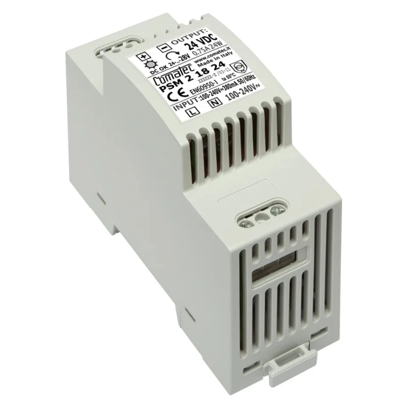 Comatec Switched Mode DIN Rail Power Supply 18W 24V DC 750mA AC Input 90-260V PSM2