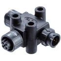 Amphenol Industrial T Circular Connector Adapter 4 Female 4 Male 300V 5A LTW X-Lok Series AB-AD-040404-FFM-TQ001