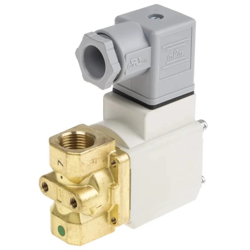 SMC Pneumatic Solenoid Valve 2/2 NC Solenoid/Spring G VX Series, Brass Body, 230V AC, 1/4 in Port Size VX224ELAXB