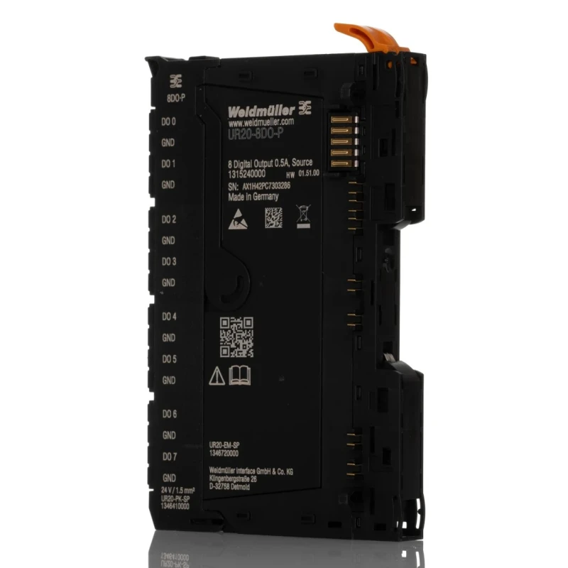 Weidmüller Remote I/O Digital Module 24V DC 8 I/Os DIN Rail Mount 1315240000