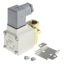 SMC Pneumatic 2/2 Solenoid/Spring Valve 3/8 in Threaded Port NBR Seal Aluminium Body 24V DC 10.5W VX232DGAXB