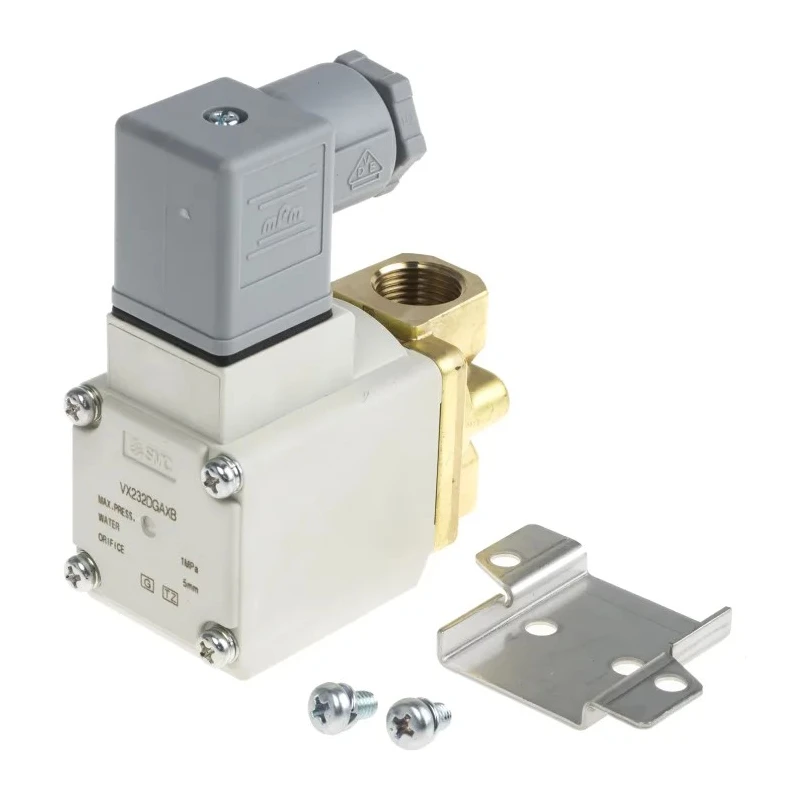 SMC Pneumatic 2/2 Solenoid/Spring Valve 3/8 in Threaded Port NBR Seal Aluminium Body 24V DC 10.5W VX232DGAXB
