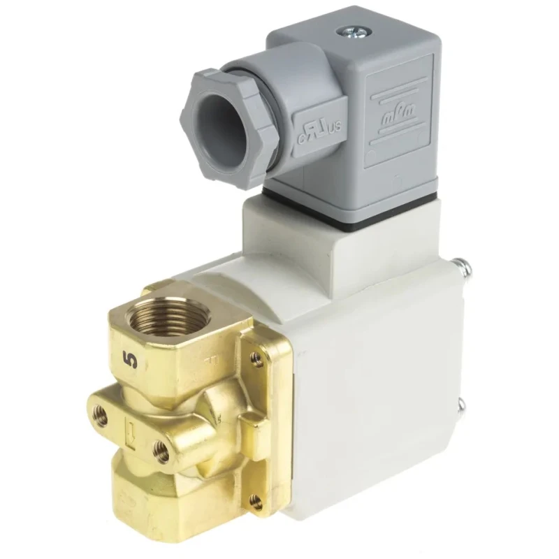SMC Pneumatic 2/2 Solenoid/Spring Valve 3/8 in Threaded Port NBR Seal Aluminium Body 24V DC 10.5W VX232DGAXB