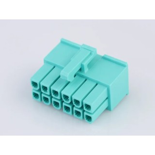 Molex Connector Housing, Female, 12 Way, 2 Row, 4.2 mm Pitch, Nylon, Straight Orientation, Length 26.4 mm 46992-1230