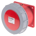 Scame Industrial Power Connector 32A 415V IP67 Red Panel Mount 6P+PE Optima IP67